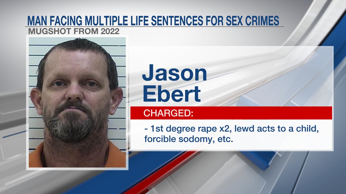 Ebert is facing multiple life sentences for several counts of child sex crimes.