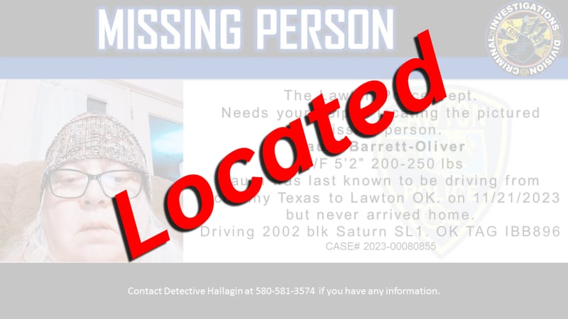 According to LPD, Barrett-Oliver has been found safe.